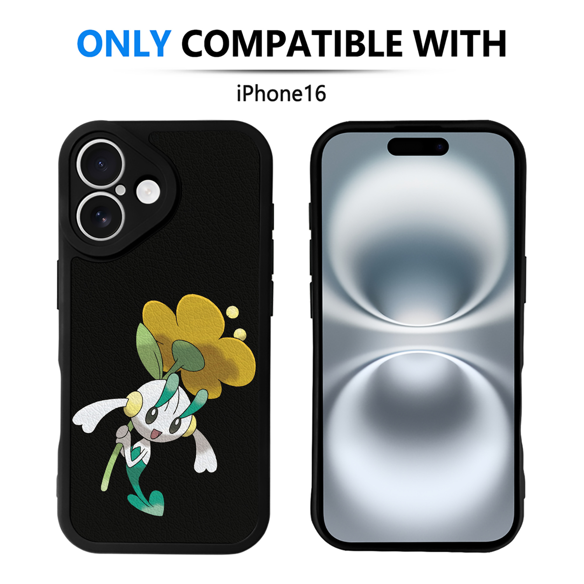 （画像用） ポケットモンスター Pokémon 【iPhone 16シリーズ対応】シリコンスマホケース（レザー調） 材質：シリコン